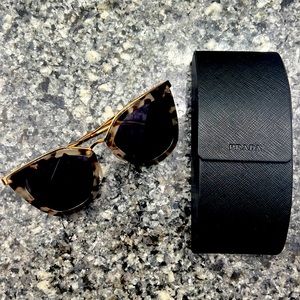 Prada spr53s grey tortoise sunglasses